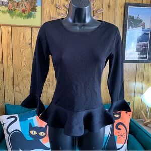 Strut & Bolt Ruffle Peplum Knit Top